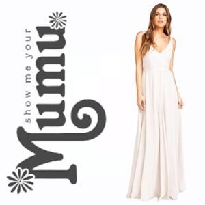 Show Me Your MuMu Jenn Maxi Dress Beige Large
